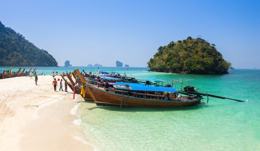 Tup Island beach between Phuket and Krabi in Thailand