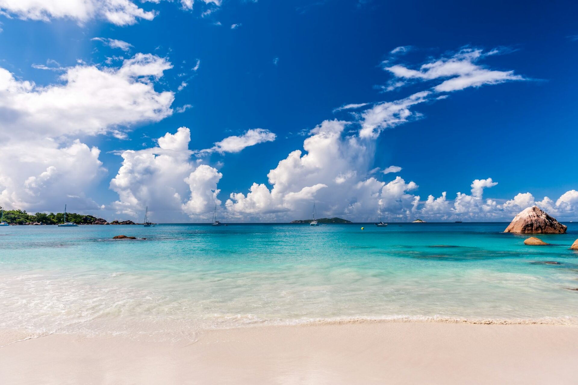 Beautiful beach at Seychelles