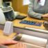 clerk counting cash money at bank office