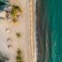 Top view of Beaches of Placencia in the Stann Creek District of southern Belize