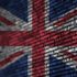 Great britain flag is depicted on the screen with the program code